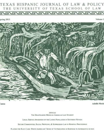 Cover of The Texas Hispanic Journal of Law and Policy