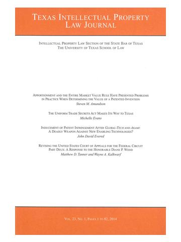 Cover of The Texas Intellectual Property Law Journal