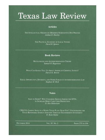 Cover of The Texas Law Review